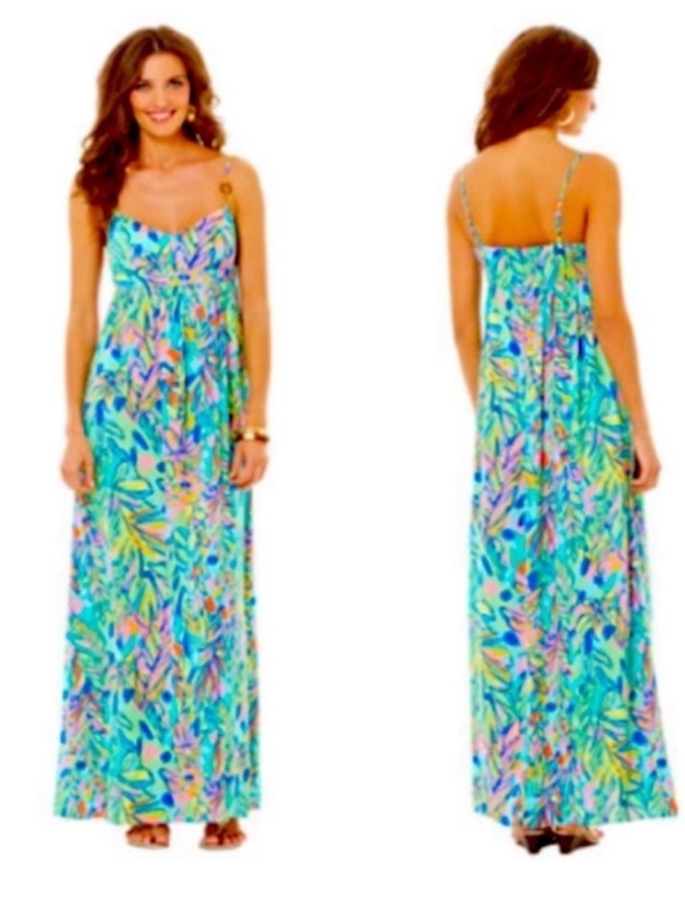 Lilly Pulitzer Joanna Maxi Dress Hot Spot Size 8 resort